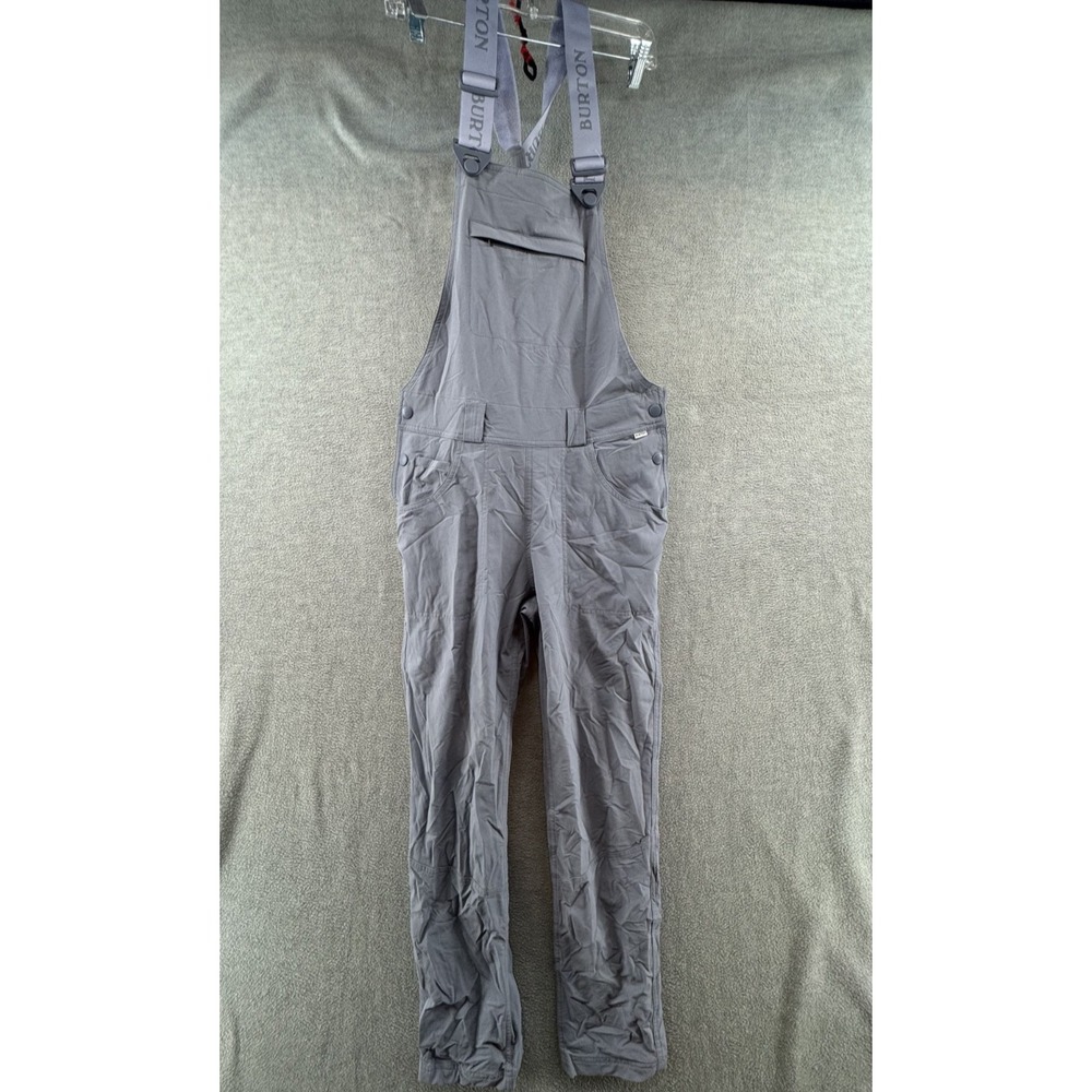 Burton Ski Snowboard Bibs Gray Womens Size 26 Stretch Bib Pants